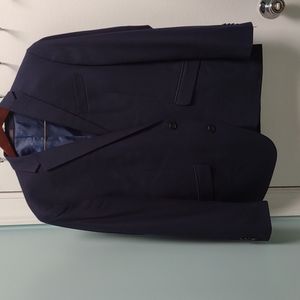 Kenneth Cole Men's Navy Suit, 40S, 33w, 28 Length